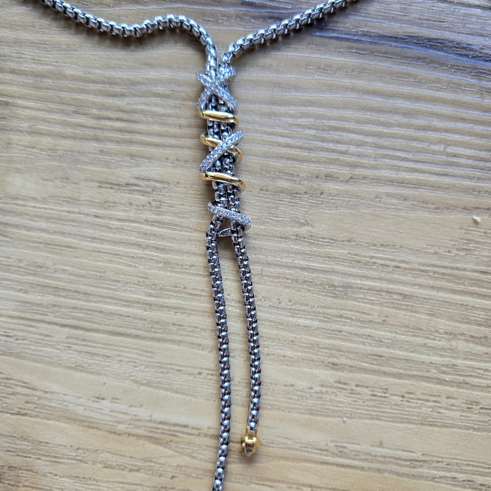 Elegant Silver and Gold Women's Necklace